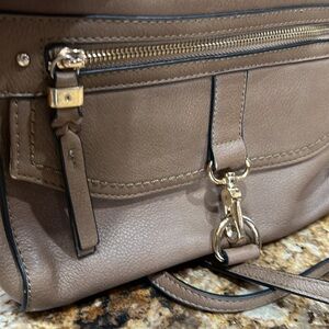 Simply Noelle Taupe Dog-Clip Bag